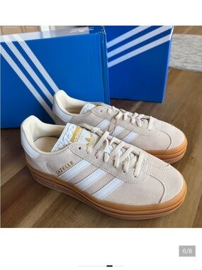 Adidas Gazelle Bold J Wonder White / Gum